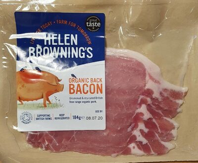 Organic back bacon — pack