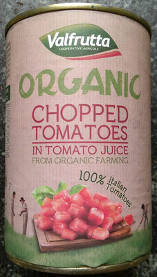 Valfrutta Organic Chopped Tomatoes in Tomato Juice — pack